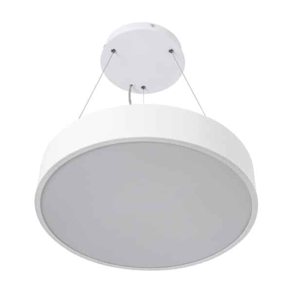 GloboStar® BURTON 61201-P Κρεμαστή Πλαφονιέρα Οροφής LED CCT 67W 7370lm 120° AC 220-240V - Εναλλαγή Φωτισμού μέσω Τηλεχειριστηρίου All In One Ψυχρό 6000k+Φυσικό 4500k+Θερμό 2700k Dimmable Φ40cm - Λευκό - 3 Years Warranty | 70,89 €