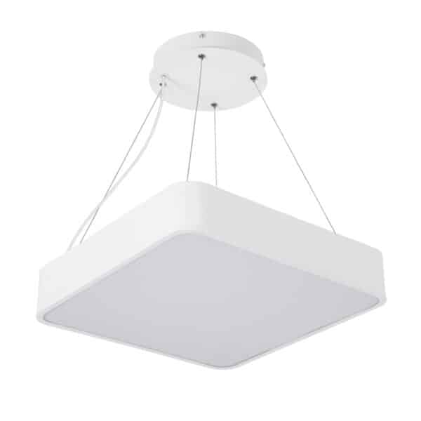 GloboStar® KAMALA 61207-P Κρεμαστή Πλαφονιέρα Οροφής LED CCT 67W 7370lm 120° AC 220-240V - Εναλλαγή Φωτισμού μέσω Τηλεχειριστηρίου All In One Ψυχρό 6000k+Φυσικό 4500k+Θερμό 2700k Dimmable Μ40 x Π40 x Υ8cm - Λευκό - 3 Years Warranty | 71,31 €