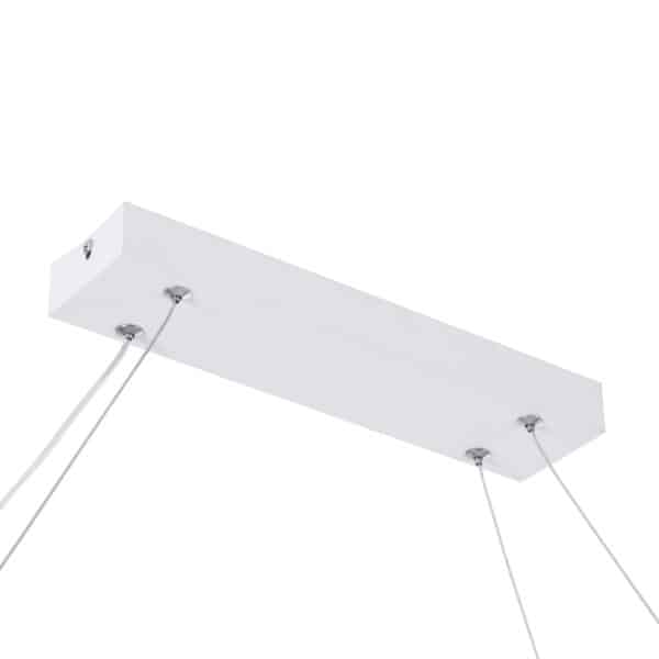 GloboStar® BOLIVAR 61272 Κρεμαστό Φωτιστικό Οροφής Design LED CCT 54W 6210lm 300° AC 220-240V - Εναλλαγή Φωτισμού μέσω Τηλεχειριστηρίου All In One Ψυχρό 6000k+Φυσικό 4500k+Θερμό 2700k Dimmable Μ120 x Π30 x Υ2cm - Λευκό - 3 Years Warranty | 80,89 €