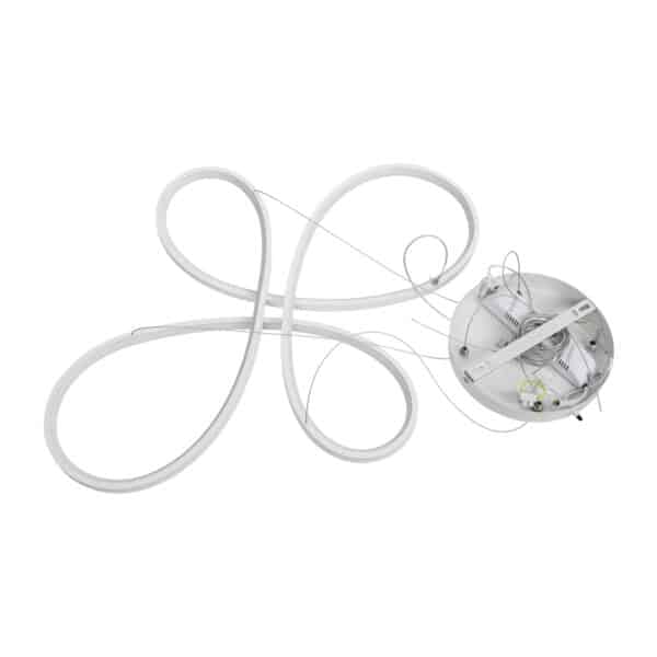 GloboStar® BUTTERFLY 61392 Κρεμαστό Φωτιστικό Οροφής Design LED CCT 75W 8400lm 300° AC 220-240V - Εναλλαγή Φωτισμού μέσω Τηλεχειριστηρίου All In One Ψυχρό 6000k+Φυσικό 4500k+Θερμό 2700k Dimmable Μ71 x Π52 x Υ4cm - Λευκό - 3 Years Warranty | 129,03 €