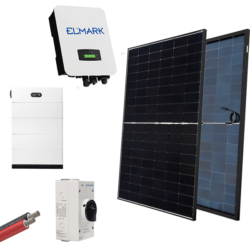 HYBR. SOLAR SYSTEM 3P/10kW 430W PANELS WITH BATT.