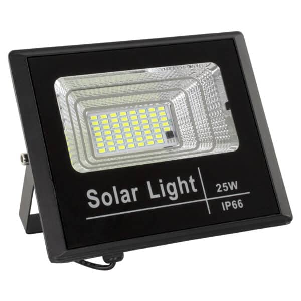 GloboStar® HERMES 71554 Αυτόνομος Ηλιακός Προβολέας LED SMD 25W 2000lm με Ενσωματωμένη Μπαταρία 3000mAh - Φωτοβολταϊκό Πάνελ με Αισθητήρα Ημέρας-Νύχτας και Ασύρματο Χειριστήριο RF 2.4Ghz Αδιάβροχος IP66 Ψυχρό Λευκό 6000K - 3 Χρόνια Εγγύηση | 34,57 €