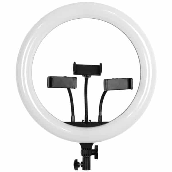 GloboStar® 75803 Professional Digital Ring Light Φ36cm LED SMD 50W 5000lm 180° DC 5V με Καλώδιο Τροφοδοσίας USB - Ενσωματωμένο και Ασύρματο Χειριστήριο RF 2.4Ghz Εναλλαγής Χρωμάτων & 3 Βάσεις Τηλεφώνου - Πολύχρωμο RGBW+WW Dimmable | 39,15 €