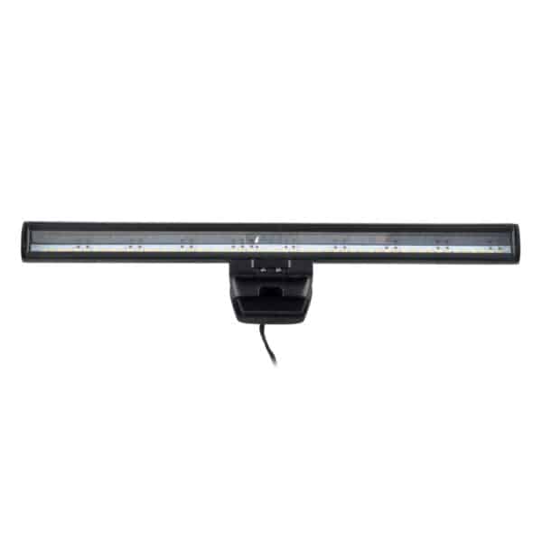 GloboStar® 76552 Φωτιστικό Οθόνης Anti-Glare E-Reading LED 5W 565lm DC 5V με Καλώδιο Τροφοδοσίας USB 2.0 & Ενσωματωμένο Χειριστήριο Εναλλαγής Χρωμάτων CCT Θερμό Λευκό 2700K - Φυσικό Λευκό 4500K - Ψυχρό Λευκό 6000K Dimmable Μαύρο Μ26 x Π4.5 x Υ4.5cm | 35,07 €