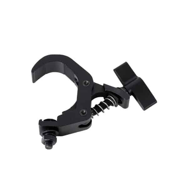 GloboStar® CLAMPS 51180 Επαγγελματικός Γάντζος Hook Αλουμινίου Ύψηλης Αντοχής για Κρέμαση, Στήριξη & Τοποθέτηση Προϊόντων Stage σε Τράσες - Μ16 x Π12 x Υ2.5cm - Μαύρο | 7,74 €