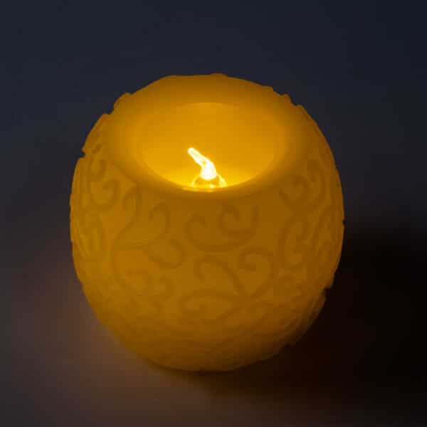 GloboStar® CANDLE 79537 Διακοσμητικό Realistic Κερί με LED Εφέ Κινούμενης Φλόγας - Μπαταρίας 3 x LR1130 Θερμό Λευκό 2700K Μπεζ D6 x H5cm | 5,35 €