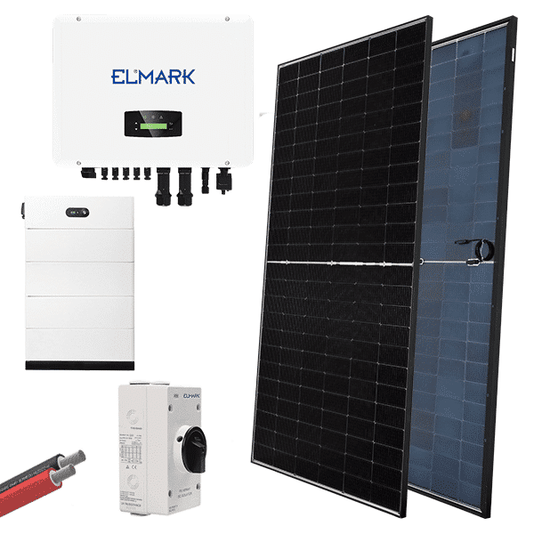 HYBR. SOLAR SYSTEM 3P/15KW 580W PANELS WITH BATT.