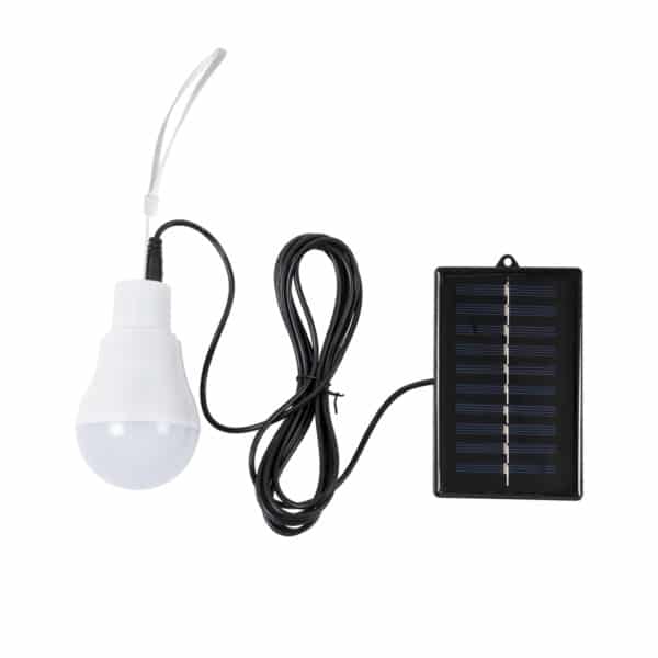 GloboStar® SOLAR-BULB 71502 Αυτόνομη Ηλιακή Κρεμαστή Λάμπα LED A60 Γλόμπος 3W 250lm 260° με Φωτοβολταικό Panel 5V 4W & Επαναφορτιζόμενη Μπαταρία Li-ion 3.2V 600mAh - IP54 - Ψυχρό Λευκό 6000K - Φ6 x Υ10cm - 2 Years Warranty | 9,52 €