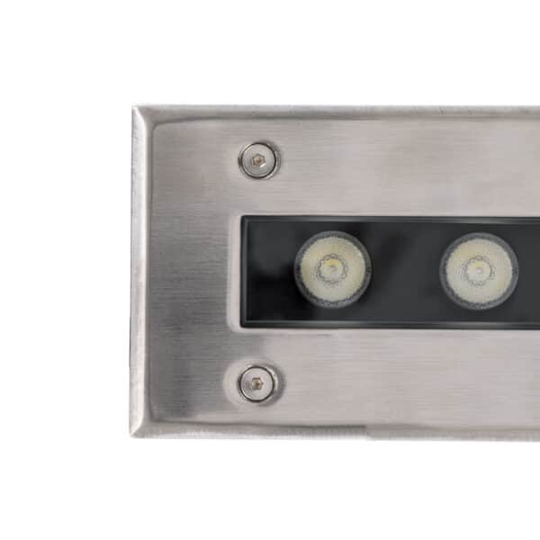 GloboStar® UNDERGROUND-REMVI 90193 Χωνευτό Φωτιστικό Wall Washer Δαπέδου LED 12W 1020lm 10° DC 24V Αδιάβροχο IP68 L50 x W9 x H7.2cm RGBW DMX512 - Ανοξείδωτο Ατσάλι - 3 Years Warranty | 134,14 €