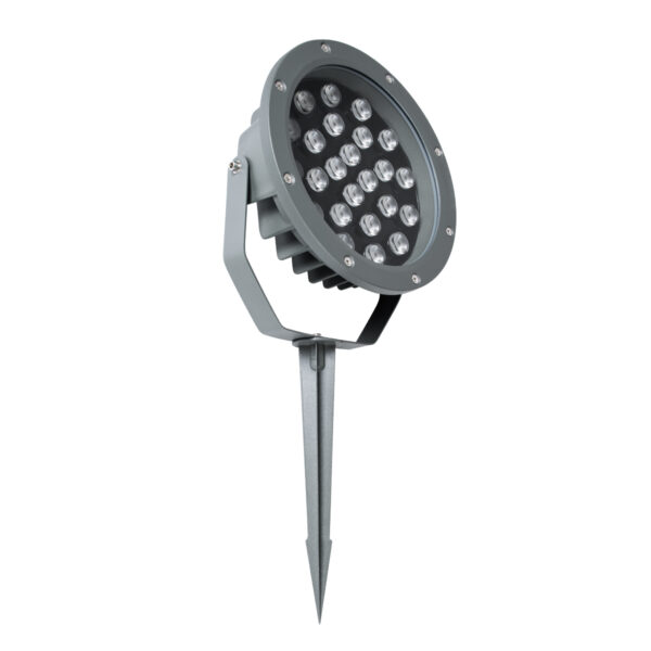 GloboStar® TREELIGHT-RIVA 90363 Σποτ Φωτισμού Ειδικό για Φυτά - Δέντρα με Βάση Κήπου / Καρφωτό LED 24W 2040lm 10° DC 24V Αδιάβροχο IP67 Φ20.5 x Υ6.5cm Αρχιτεκτονικό Πορτοκαλί 2200K - Γκρι Ανθρακί - 3 Years Warranty | 52,98 €