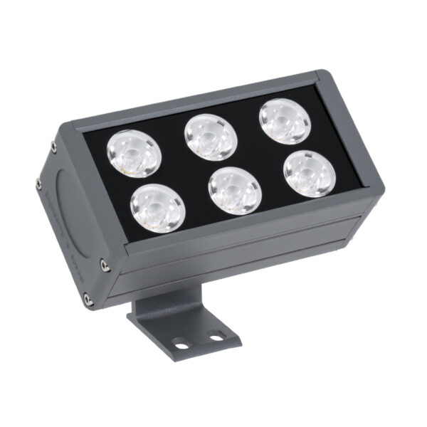 GloboStar® FLOOD-DANY 90374 Προβολέας Wall Washer για Φωτισμό Κτιρίων LED 24W 2040lm 5° DC 24V Αδιάβροχο IP65 L16 x W9.5 x H7.5cm Αρχιτεκτονικό Πορτοκαλί 2200K - Γκρι Ανθρακί - 3 Years Warranty | 69,90 €