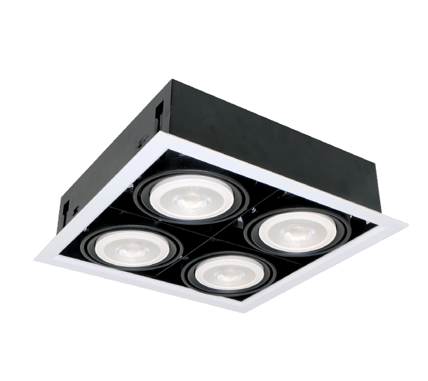 ΦΩΤΙΣΤΙΚΟ QUAD412 12W 4XE27 2700K ΓΚΡΙ ΣΚΟΥΡΟ