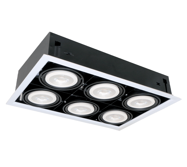 ΦΩΤΙΣΤΙΚΟ QUAD612 12W 6XE27 2700K ΓΚΡΙ ΣΚΟΥΡΟ