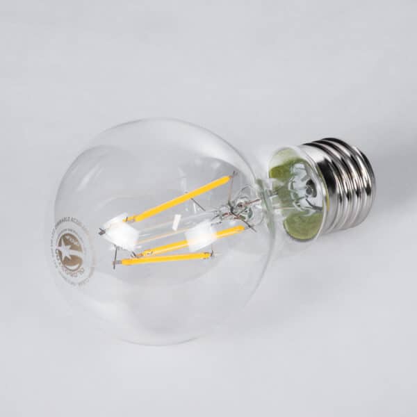 GloboStar® 99006 Λάμπα LED Long Filament E27 A60 Γλόμπος 6W 600lm 360° AC 220-240V IP20 Φ6 x Υ10.5cm Θερμό Λευκό 2700K με Διάφανο Γυαλί - Dimmable - 3 Χρόνια Εγγύηση | 5,24 €