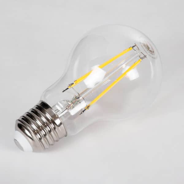 GloboStar® 99007 Λάμπα LED Long Filament E27 A60 Γλόμπος 8W 800lm 360° AC 220-240V IP20 Φ6 x Υ10.5cm Θερμό Λευκό 2700K με Διάφανο Γυαλί - Dimmable - 3 Χρόνια Εγγύηση | 5,93 €