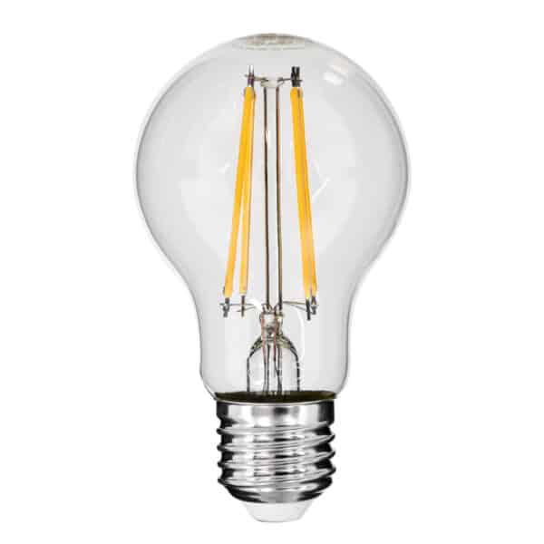 GloboStar® 99008 Λάμπα LED Long Filament E27 A60 Γλόμπος 10W 1000lm 360° AC 220-240V IP20 Φ6 x Υ10.5cm Θερμό Λευκό 2700K με Διάφανο Γυαλί - Dimmable - 3 Years Warranty | 7,08 €