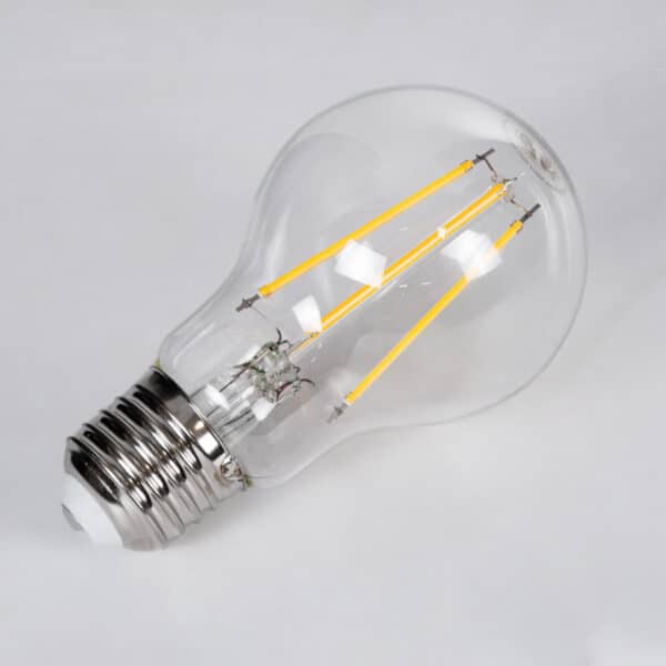 GloboStar® 99008 Λάμπα LED Long Filament E27 A60 Γλόμπος 10W 1000lm 360° AC 220-240V IP20 Φ6 x Υ10.5cm Θερμό Λευκό 2700K με Διάφανο Γυαλί - Dimmable - 3 Years Warranty | 7,08 €