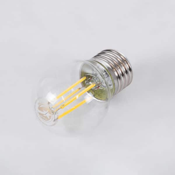 GloboStar® 99052 Λάμπα LED Long Filament E27 G45 Γλομπάκι 6W 660lm 360° AC 220-240V IP20 Φ4.5 x Υ7.5cm Φυσικό Λευκό 4000K με Διάφανο Γυαλί - Dimmable - 3 Years Warranty | 4,64 €