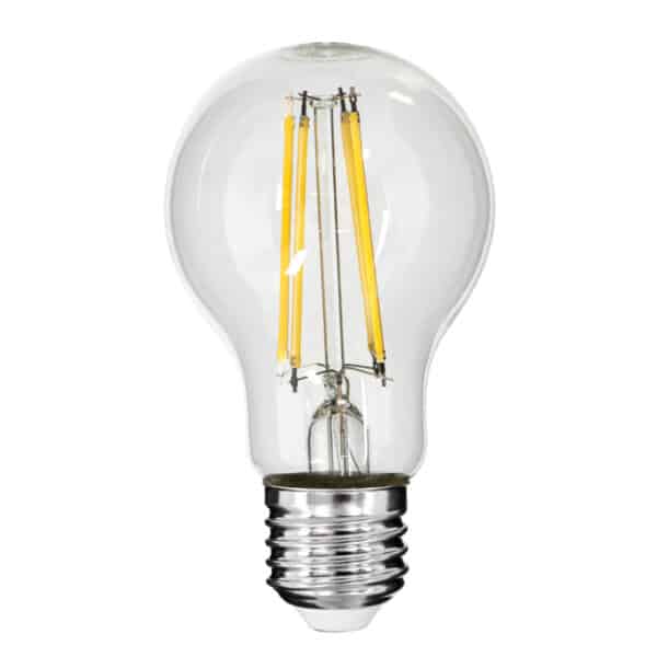 GloboStar® 99053 Λάμπα LED Long Filament E27 A60 Γλόμπος 10W 1100lm 360° AC 220-240V IP20 Φ6 x Υ10.5cm Φυσικό Λευκό 4000K με Διάφανο Γυαλί - Dimmable - 3 Χρόνια Εγγύηση | 6,93 €