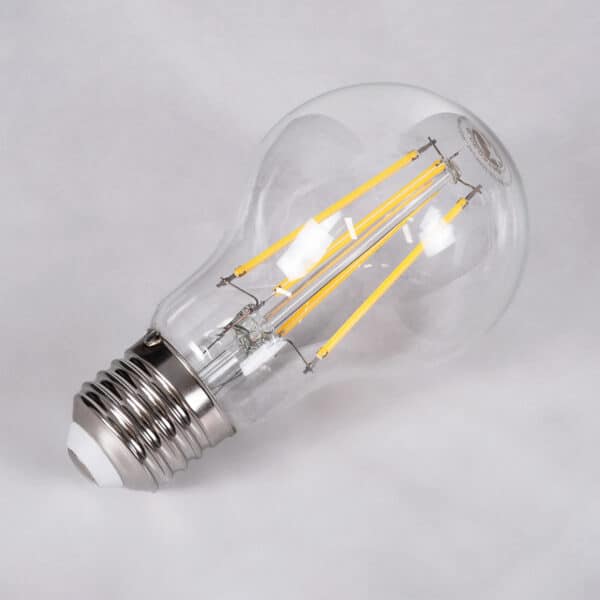 GloboStar® 99053 Λάμπα LED Long Filament E27 A60 Γλόμπος 10W 1100lm 360° AC 220-240V IP20 Φ6 x Υ10.5cm Φυσικό Λευκό 4000K με Διάφανο Γυαλί - Dimmable - 3 Χρόνια Εγγύηση | 6,93 €