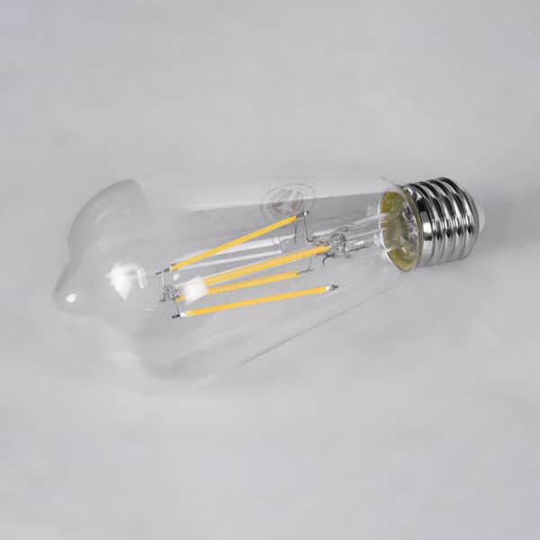 GloboStar® 99056 Λάμπα LED Long Filament E27 ST64 Αχλάδι 10W 1100lm 360° AC 220-240V IP20 Φ6.4 x Υ14cm Φυσικό Λευκό 4000K με Διάφανο Γυαλί - Dimmable - 3 Years Warranty | 7,71 €