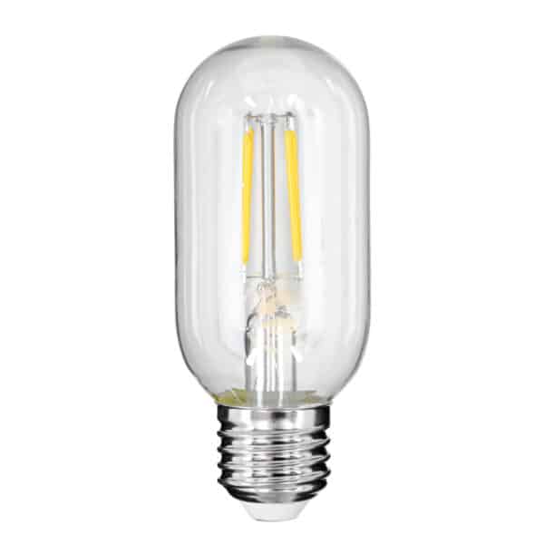 GloboStar® 99057 Λάμπα LED Long Filament E27 T45 Σωλήνας 4W 440lm 360° AC 220-240V IP20 Φ4.5 x Υ11cm Φυσικό Λευκό 4000K με Διάφανο Γυαλί - Dimmable - 3 Years Warranty | 4,22 €