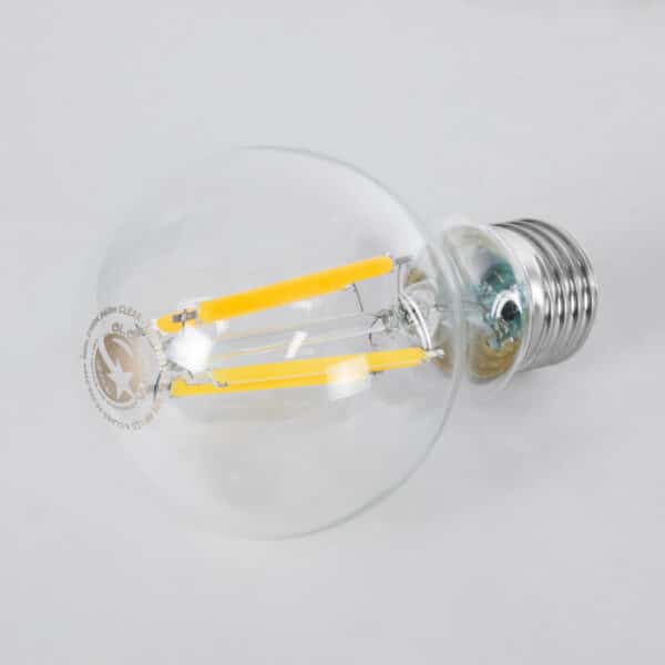 GloboStar® 99083 Λάμπα LED Long Filament E27 A60 Γλόμπος 4W 840lm 360° AC 220-240V IP20 Φ6 x Υ11cm Θερμό Λευκό 2700K με Διάφανο Γυαλί - Pro Series 210lm/W - A Ενεργειακή Κλάση - 3 Χρόνια Εγγύηση | 9,98 €