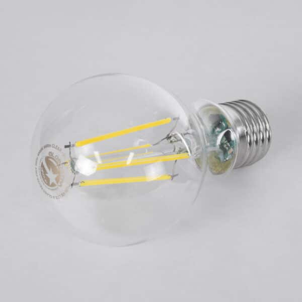 GloboStar® 99091 Λάμπα LED Long Filament E27 A60 Γλόμπος 4W 840lm 360° AC 220-240V IP20 Φ6 x Υ11cm Φυσικό Λευκό 4000K με Διάφανο Γυαλί - Pro Series 210lm/W - A Ενεργειακή Κλάση - 3 Χρόνια Εγγύηση | 9,98 €