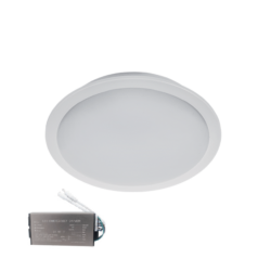 LED ΠΑΝΕΛ ΣΤΡΌΓΓΥΛΟ 18W 6500K IP65+ ΚΙΤ ΑΣΦΑΛΕΙΑΣ