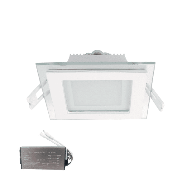 LED ΠΑΝΕΛ ΤΕΤΡΑΓΩΝΟ ΜΕ ΓΥΑΛΙ 6W 4000K+ ΚΙΤ ΑΣΦΑΛΕΙΑΣ