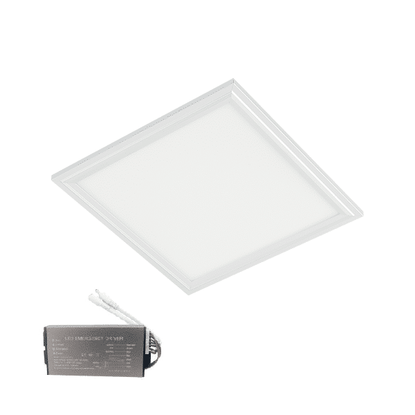 STELLAR LED ΠΑΝΕΛ 48W 4000K 595x595mm ΛΕΥΚΟ ΠΛΑΙΣΙΟ +ΜΠΑΤΑΡΙΑ ΑΣΦΑΛΕΙΑΣ