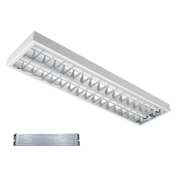 LENA-V ΜΕ LED (1200MM) 2X18W 6400K ΧΩΝΕΥΤΟ 1195X295mm ΜΕ ΜΠΛΟΚ