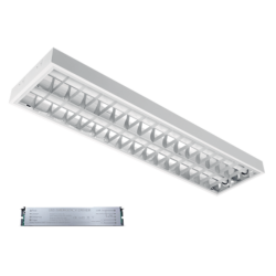 LENA-V ΜΕ LED (1200MM) 2X18W 4000K ΧΩΝΕΥΤΟ 1195X295mm ΜΕ ΜΠΛΟΚ