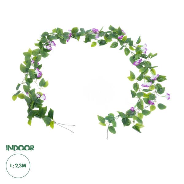 GloboStar® Artificial Garden MORNING GLORY GARLAND 21152 Τεχνητή Διακοσμητική Γυρλάντα Ορτανσίας Φ20 x Υ230cm Σετ 2 τεμαχίων | 14,69 €