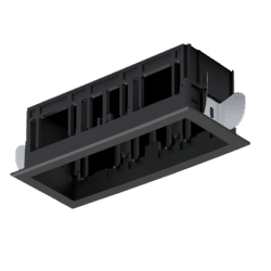 MODENA 3 MODULE RECESSED BOX WITH FRAME BLACK