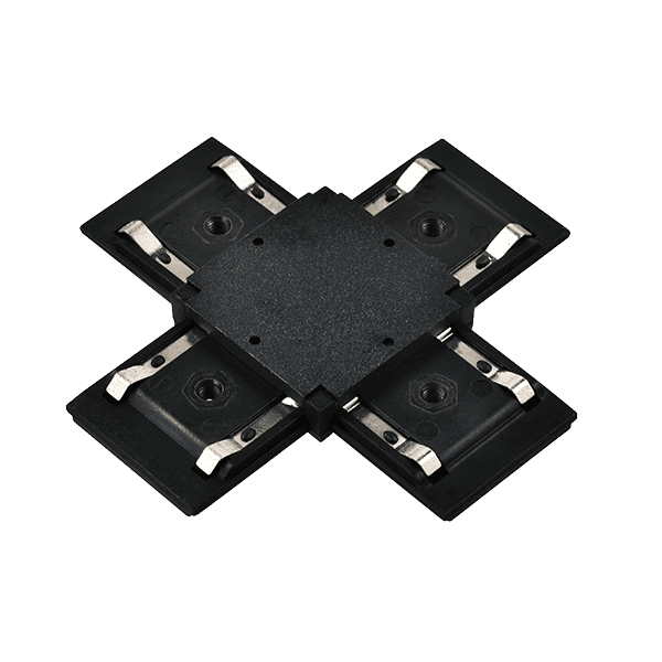EL-XC 1 COLOUR SERIES X-CONNECTOR FOR RAIL BLACK