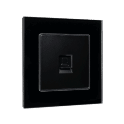 SINGLE LAN SOCKET GLASS FRAME BLACK