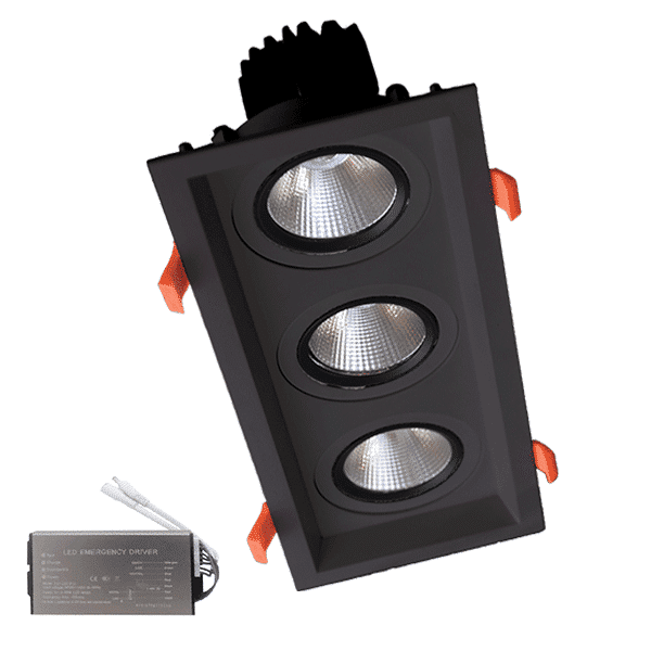 ΤΡΙΠΛΟ LED ΣΠΟΤ 3X15W 230V 4000K BL+ΚΙΤ ΑΣΦΑΛΕΙΑΣ