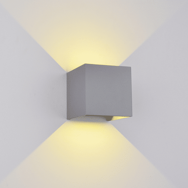 LED ΑΠΛΙΚΑ ΤΕΤΡΑΓΩΝΗ 2X5W 4000K IP54 ΓΚΡΙ