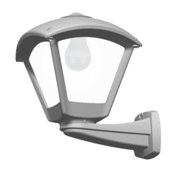 DARIO 250 GARDEN WALL LAMP 1XE27 IP55 GREY