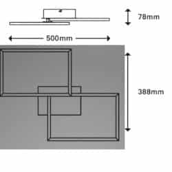 LED Luminex Φωτιστικό led CCT w lm Satin με χειριστήριο