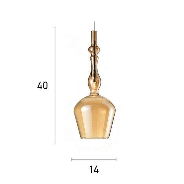 Luma Μοντέρνο Κρεμαστό Φωτιστικό Μονόφωτο με Ντουί G Χρυσό