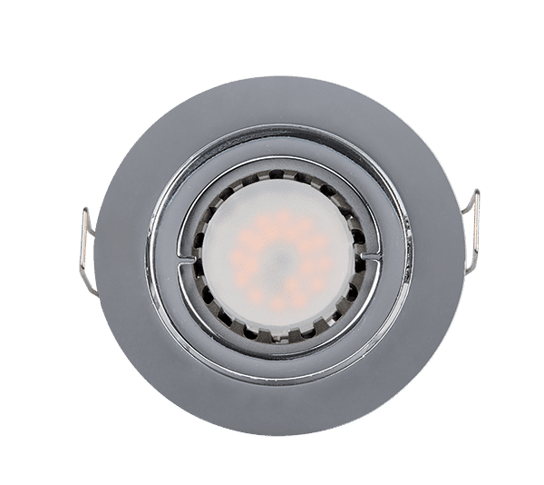 LED ΣΠΟΤ ΜΕΤΑΛΛΙΚΟ ΣΤΡΟΓΓΥΛΟ PAR 16 5.5W 2700-3000K ΝΙΚΕΛ ΜΑΤ