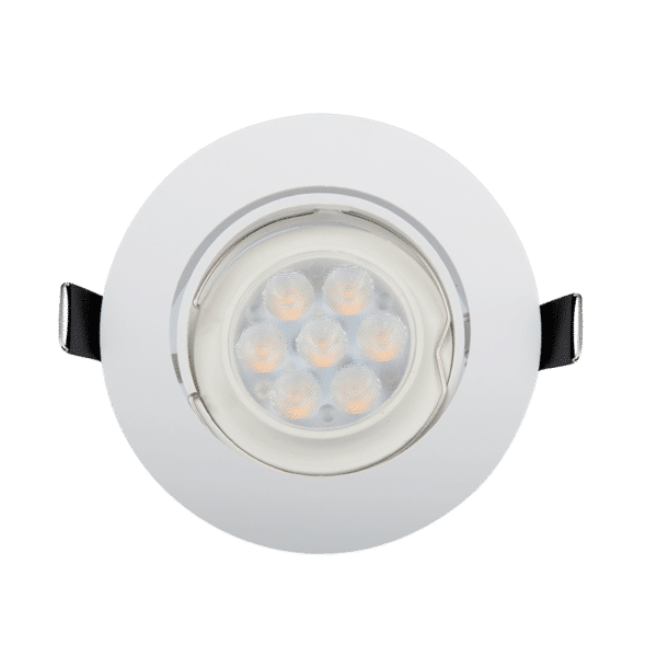 LED ΣΠΟΤ ΠΛΑΣΤΙΚΟ ΣΤΡΟΓΓΥΛΟ HIGH POWER 6W 4000-4300K ΛΕΥΚΟ