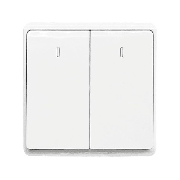 LONDON TWO BUTTONS ONE WAY SWITCH WHITE