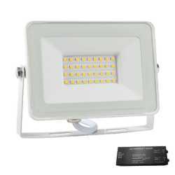 VEGA30 SLIM SMD 30W LED ΠΡΟΒΟΛΕΑΣ 3000K ΛΕΥΚΟ+ ΚΙΤ ΑΣΦΑΛΕΙΑΣ