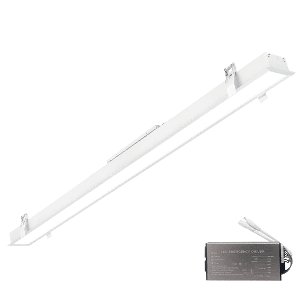 ELMARK LED ΠΡΟΦΙΛ ΧΩΝΕΥΤΗΣ ΤΟΠΟΘΕΤΗΣΗΣ 600mm 24W 3000K ΛΕΥΚΟ + EMERGENCY KIT
