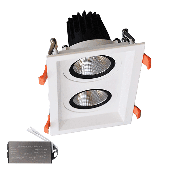 ΔΙΠΛΟ LED ΣΠΟΤ2X15W 230V 4000K WH+ΚΙΤ ΚΙΤ ΑΣΦΑΛΕΙΑΣ