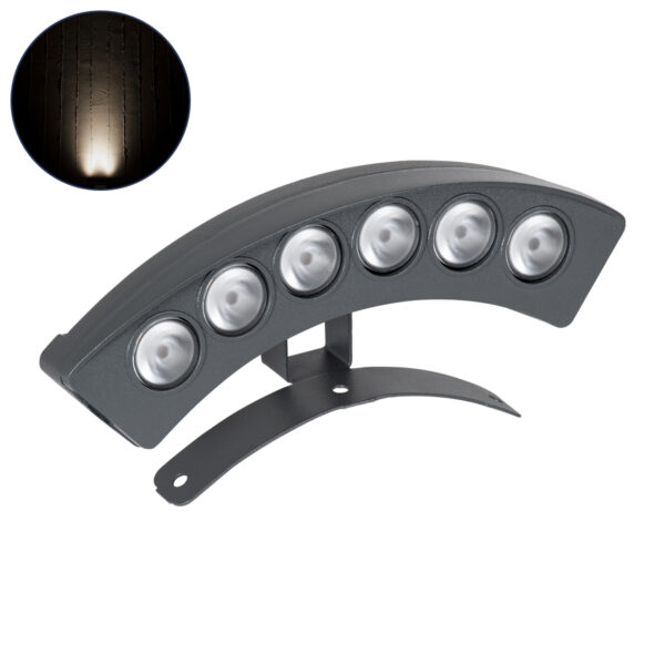 GloboStar® TREELIGHT-PLANTE 90457 Κυρτή Μπάρα Φωτισμού Wall Washer Ειδική για Φυτά - Δέντρα LED 6W 690lm 15° DC 24V Αδιάβροχο IP67 Μ17.5 x Π4.5 x Υ8cm Φυσικό Λευκό 4500K - Γκρι Ανθρακί - 3 Years Warranty | 20,17 €