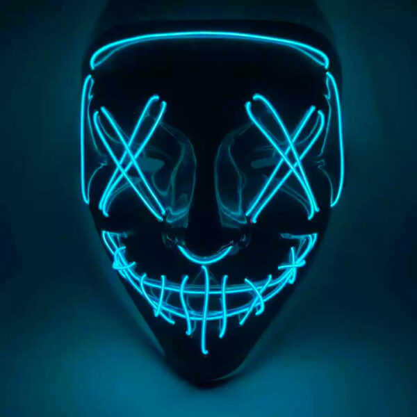 Μάσκα με φωτισμό Led Neon Μπλέ | 12,00 €